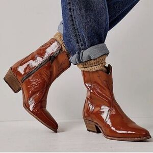 FREE PEOPLE New Frontier Western Bootie NWOT